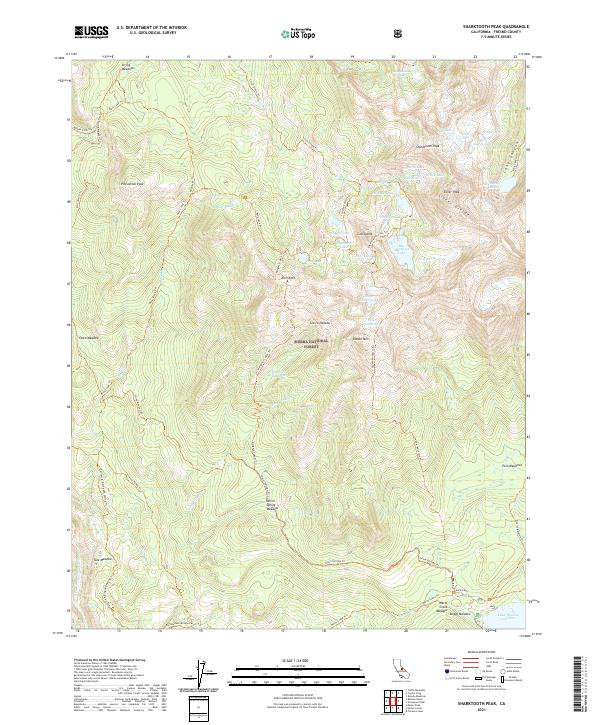 Sharktooth Peak topographic map thumbnail