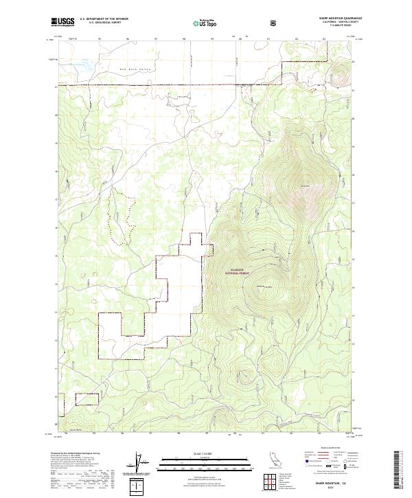 Sharp Mountain 2021 topographic map thumbnail