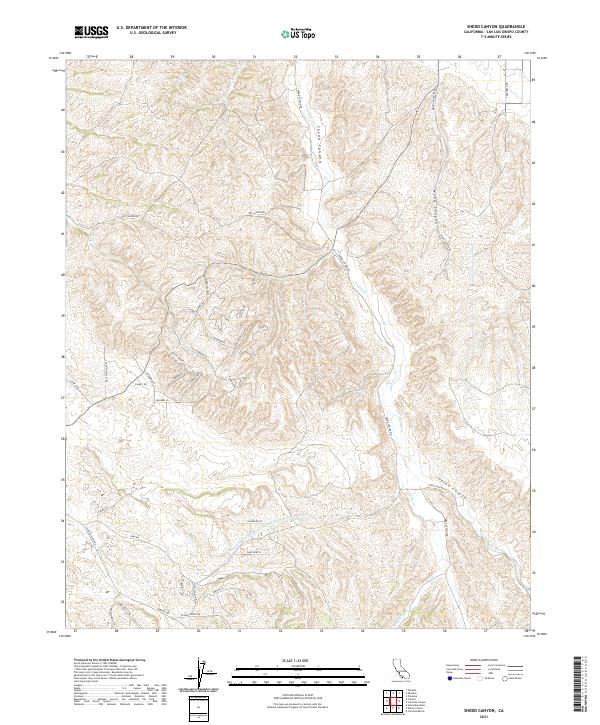 Shedd Canyon topographic map thumbnail