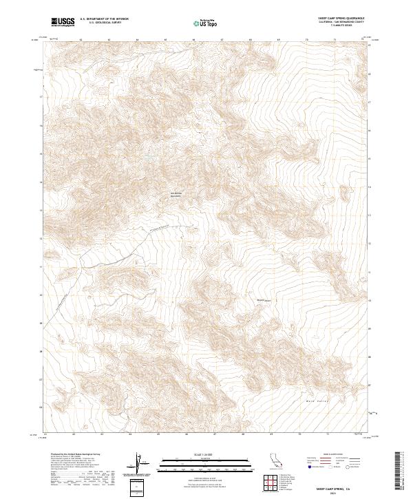 Sheep Camp Spring 2021 topographic map thumbnail