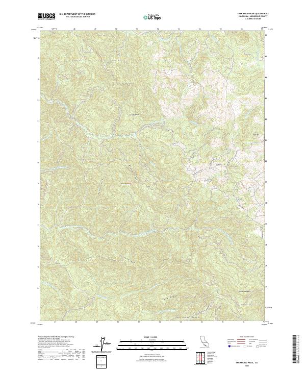 Sherwood Peak topographic map thumbnail
