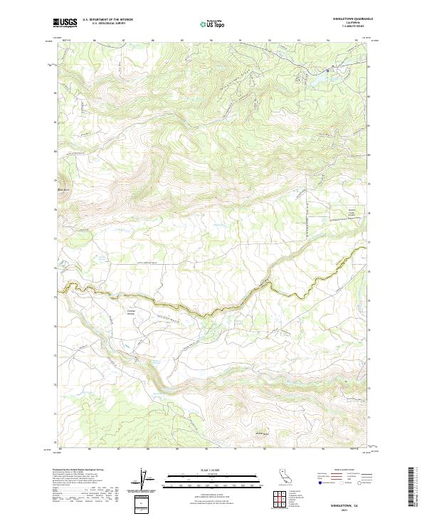 Shingletown 2021 topographic map thumbnail