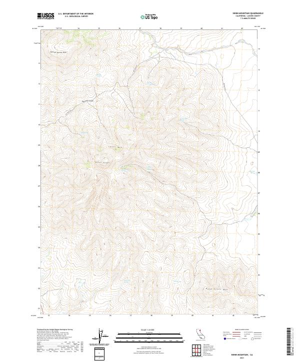 Shinn Mountain topographic map thumbnail