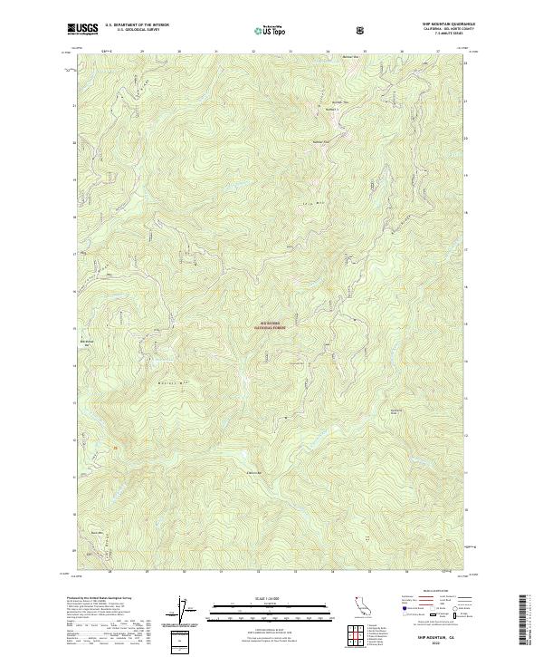 Ship Mountain 2022 topographic map thumbnail