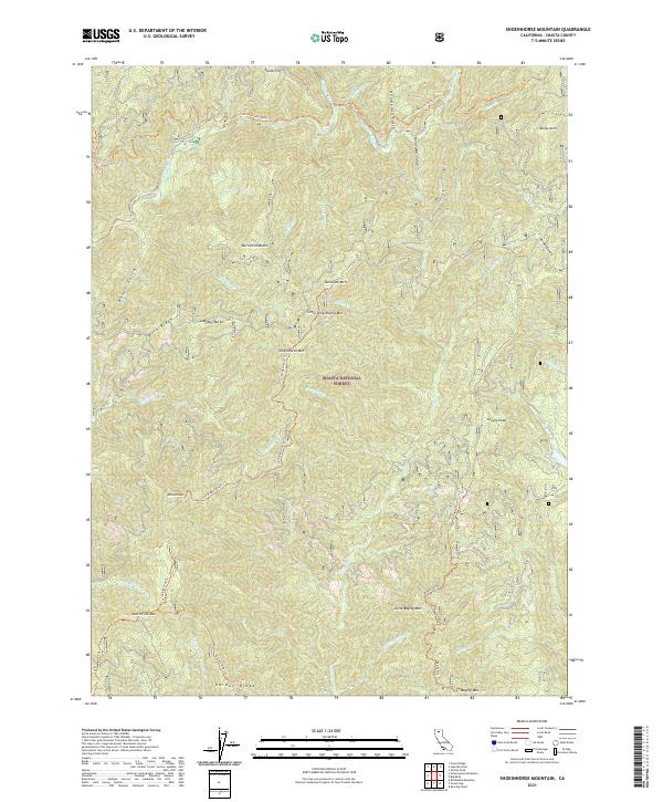 Shoeinhorse Mountain 2021 topographic map thumbnail