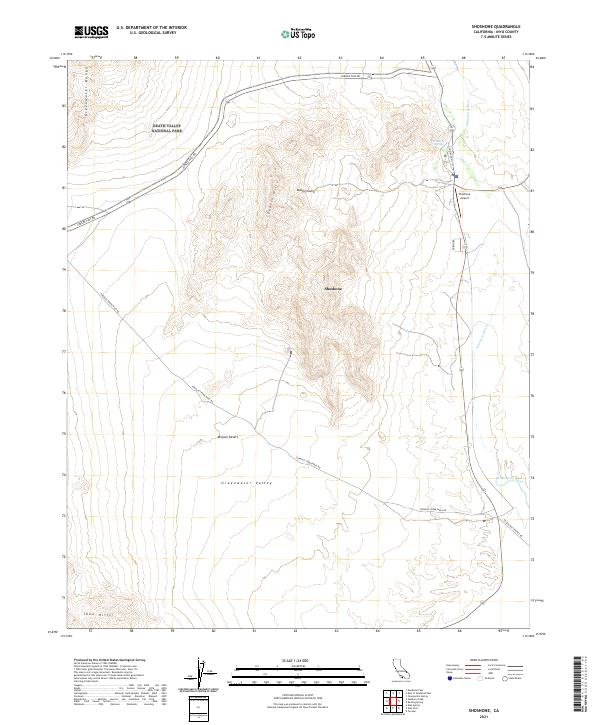 Shoshone 2021 topographic map thumbnail