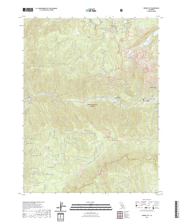 Sierra City topographic map thumbnail