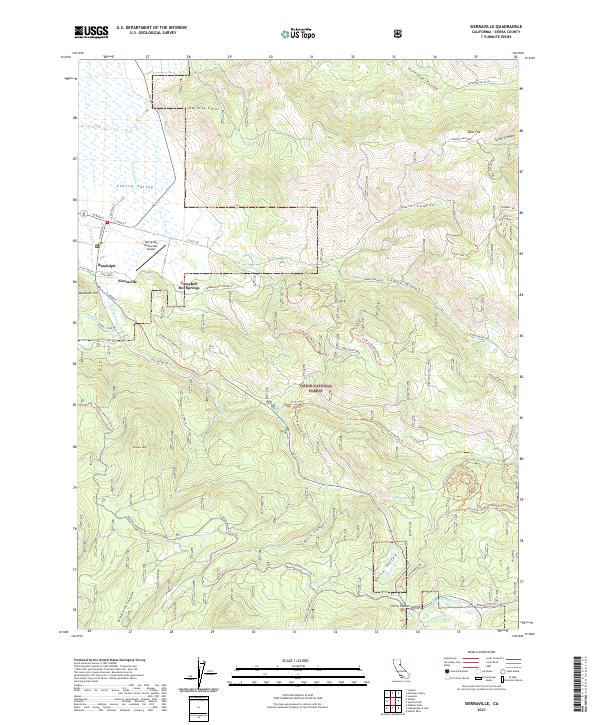 Sierraville topographic map thumbnail