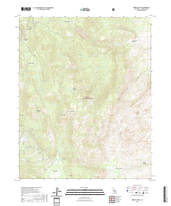 Sirretta Peak topographic map thumbnail
