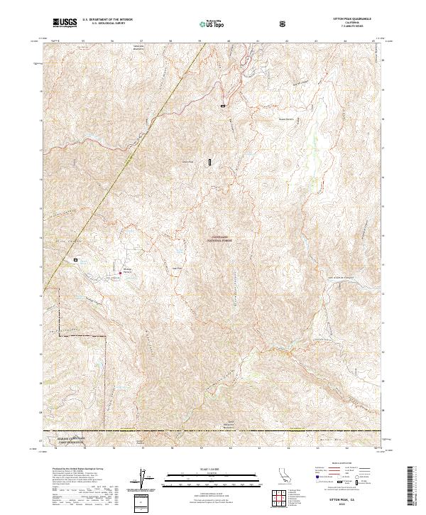 Sitton Peak 2022 topographic map thumbnail