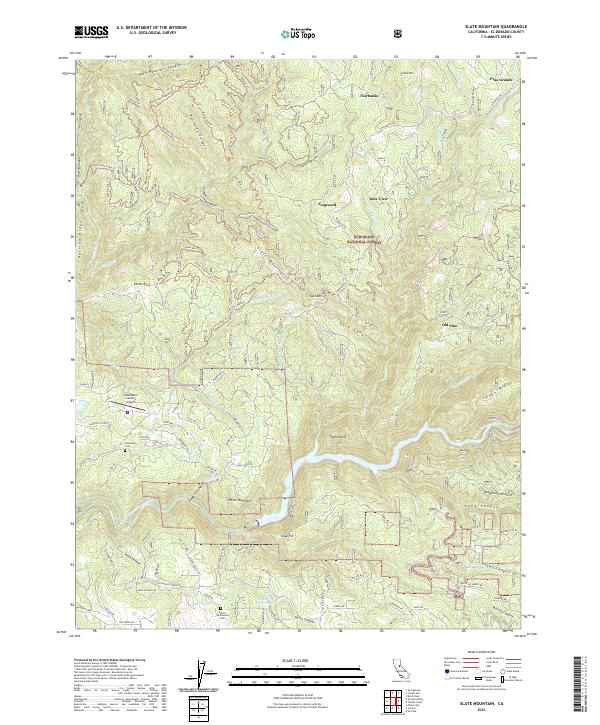 Slate Mountain 2021 topographic map thumbnail