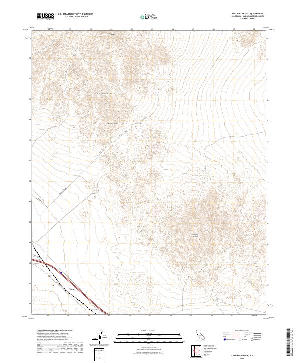 Sleeping Beauty topographic map thumbnail