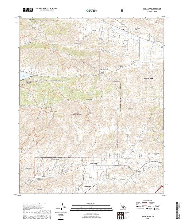 Sleepy Valley topographic map thumbnail