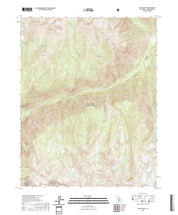 Slide Bluffs 2021 topographic map thumbnail