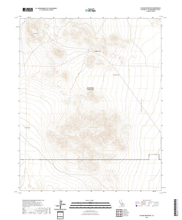 Slocum Mountain topographic map thumbnail