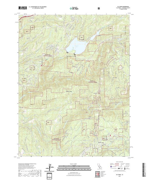 Sly Park 2021 topographic map thumbnail