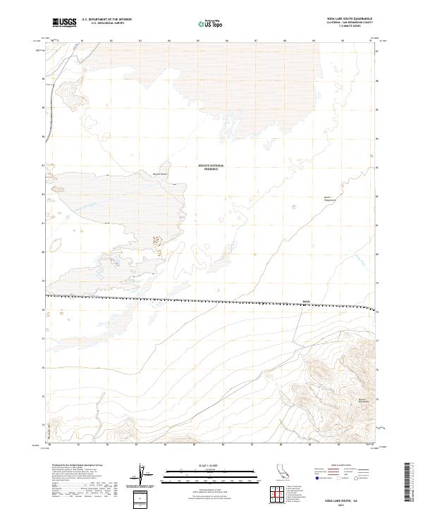 Soda Lake South topographic map thumbnail