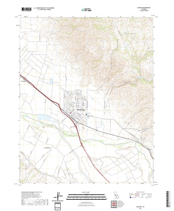 Soledad 2021 topographic map thumbnail