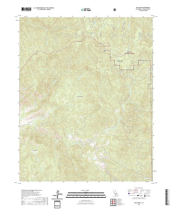 Solo Peak 2021 topographic map thumbnail