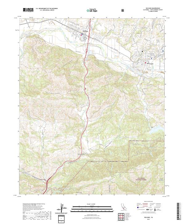 Solvang 2021 topographic map thumbnail