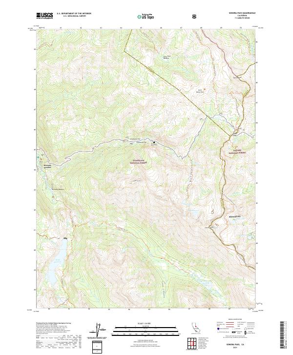 Sonora Pass topographic map thumbnail