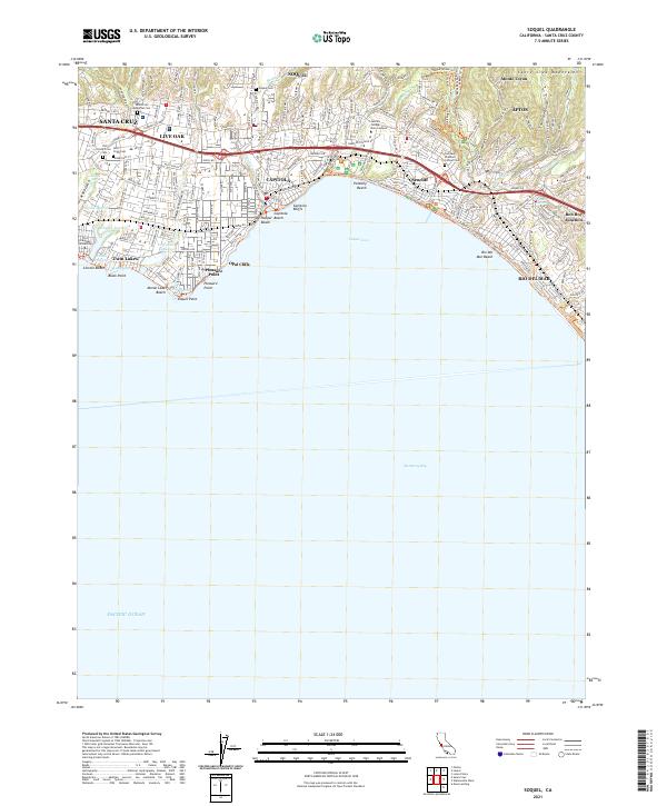 Soquel 2021 topographic map thumbnail