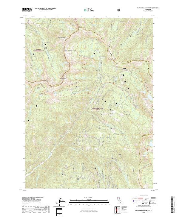 South China Mountain topographic map thumbnail