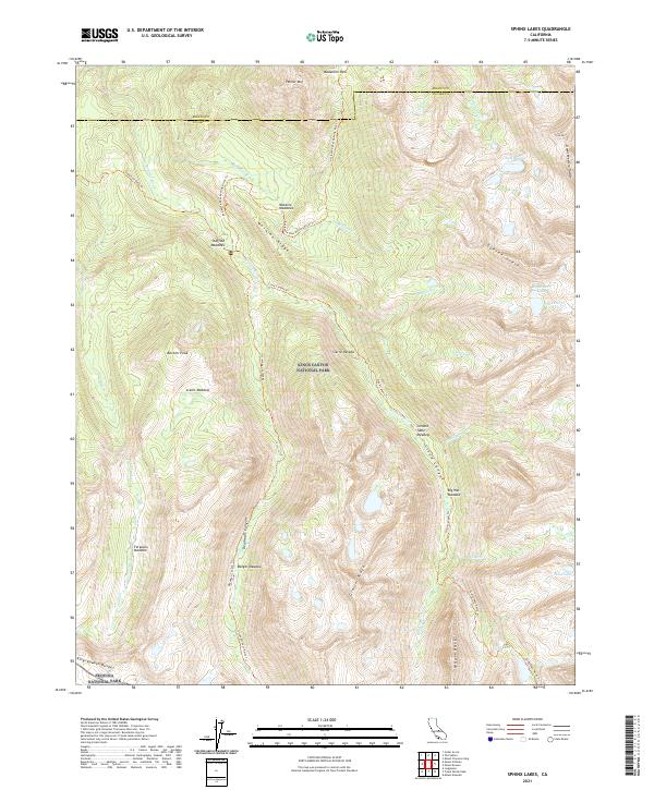 Sphinx Lakes 2021 topographic map thumbnail