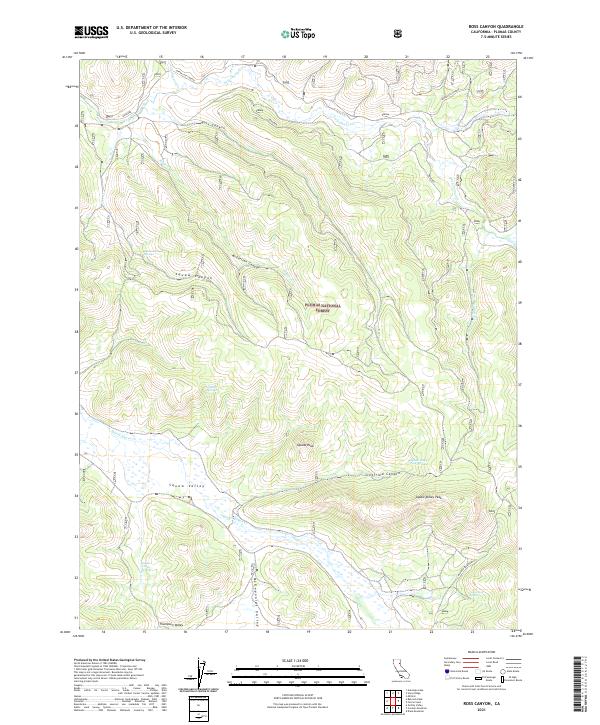 Ross Canyon 2021 topographic map thumbnail