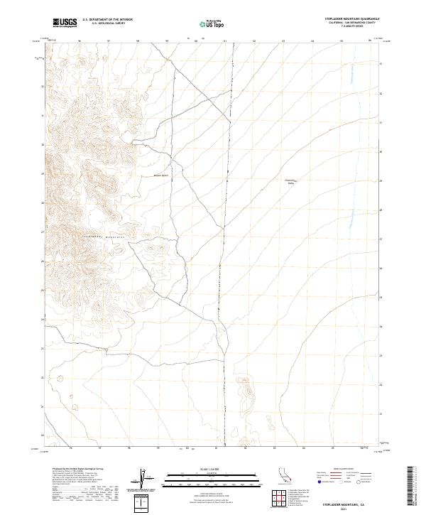 Stepladder Mountains 2021 topographic map thumbnail