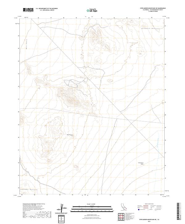 Stepladder Mountains NE 2021 topographic map thumbnail