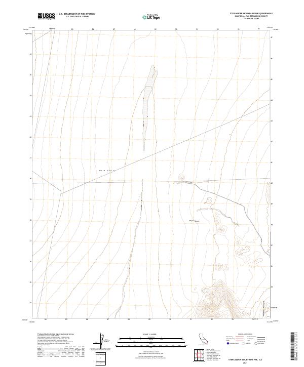 Stepladder Mountains NW 2021 topographic map thumbnail