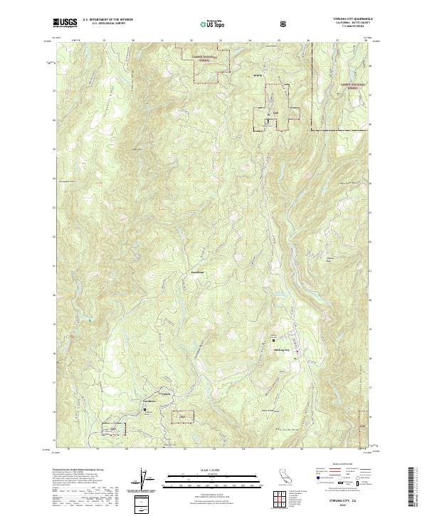 Stirling City topographic map thumbnail
