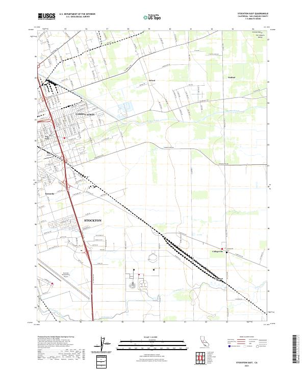 Stockton East topographic map thumbnail