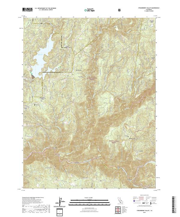 Strawberry Valley topographic map thumbnail