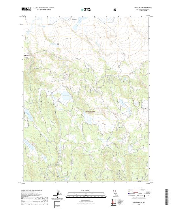 Straylor Lake 2021 topographic map thumbnail