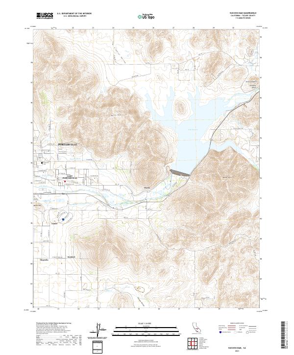 Success Dam 2021 topographic map thumbnail