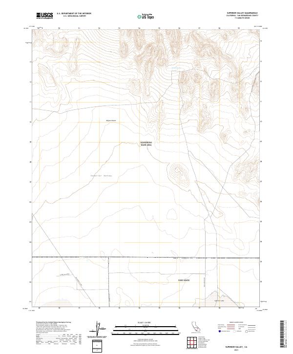 Superior Valley 2021 topographic map thumbnail