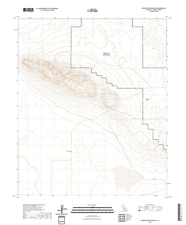 Superstition Mountain 2021 topographic map thumbnail