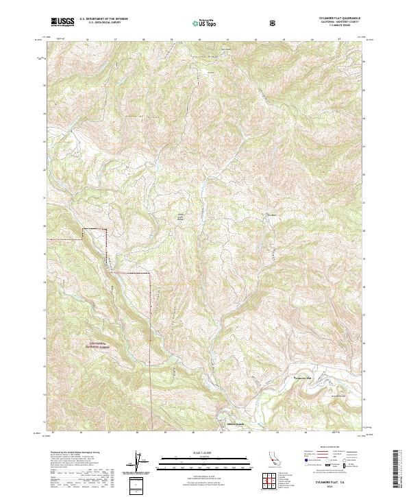 Sycamore Flat 2021 topographic map thumbnail