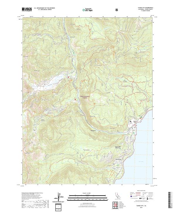 Tahoe City 2021 topographic map thumbnail