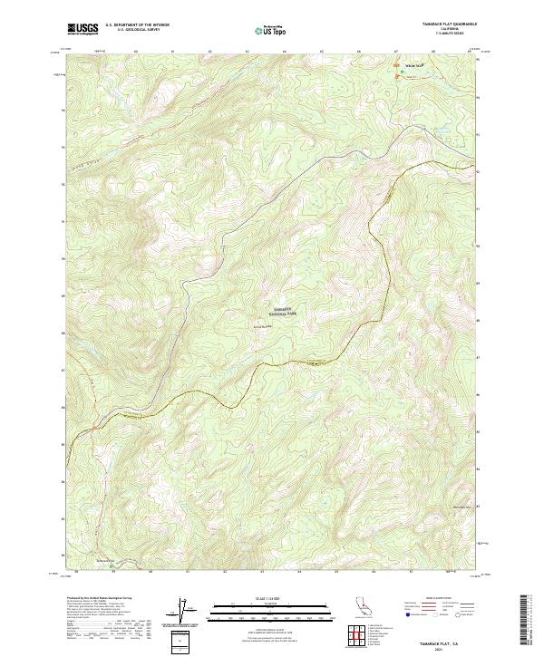 Tamarack Flat 2021 topographic map thumbnail