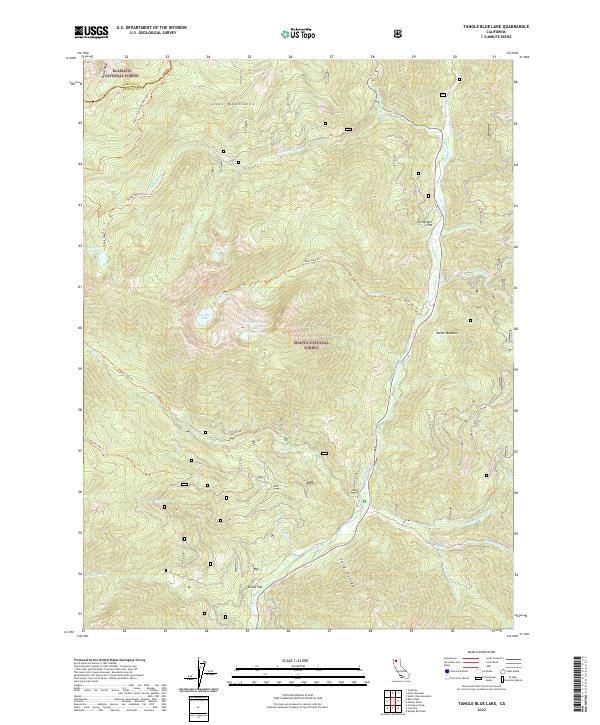 Tangle Blue Lake 2022 topographic map thumbnail