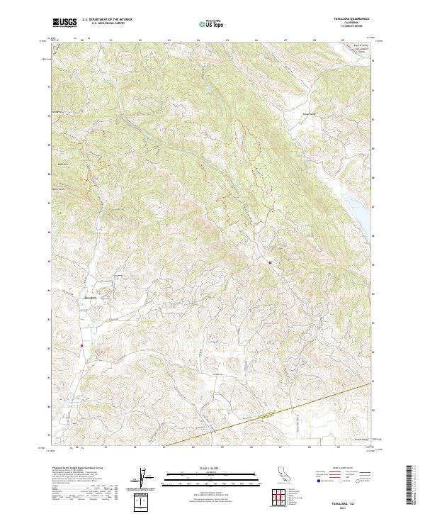 Tassajara 2021 topographic map thumbnail
