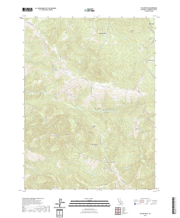 Taylor Peak 2021 topographic map thumbnail