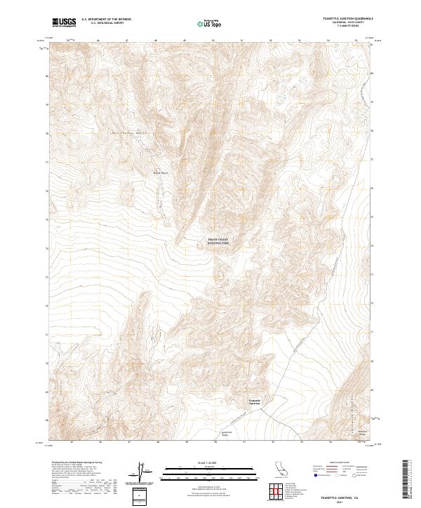Teakettle Junction 2021 topographic map thumbnail