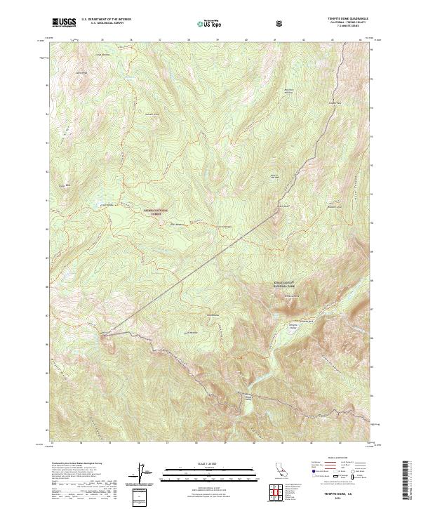 Tehipite Dome 2021 topographic map thumbnail