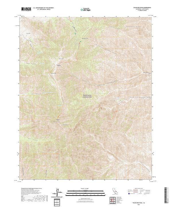 Telescope Peak topographic map thumbnail