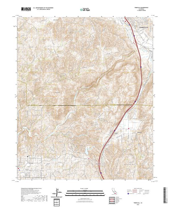 Temecula 2022 topographic map thumbnail