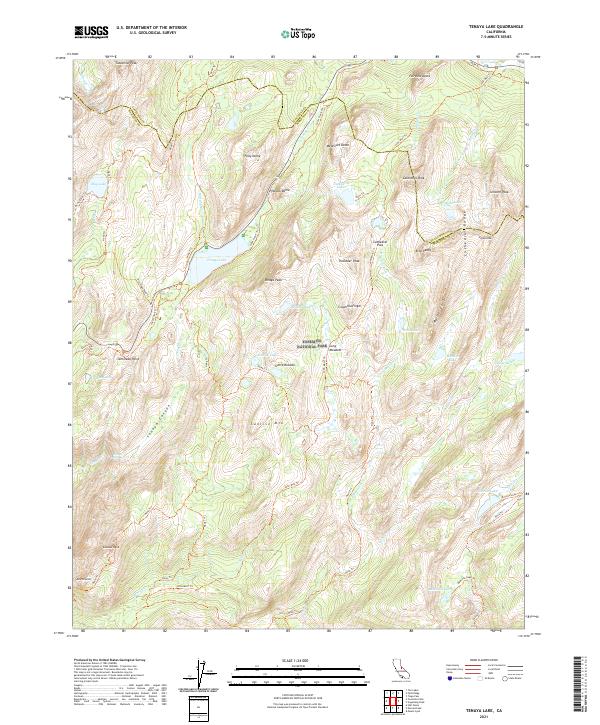 Tenaya Lake topographic map thumbnail